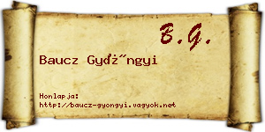 Baucz Gyöngyi névjegykártya